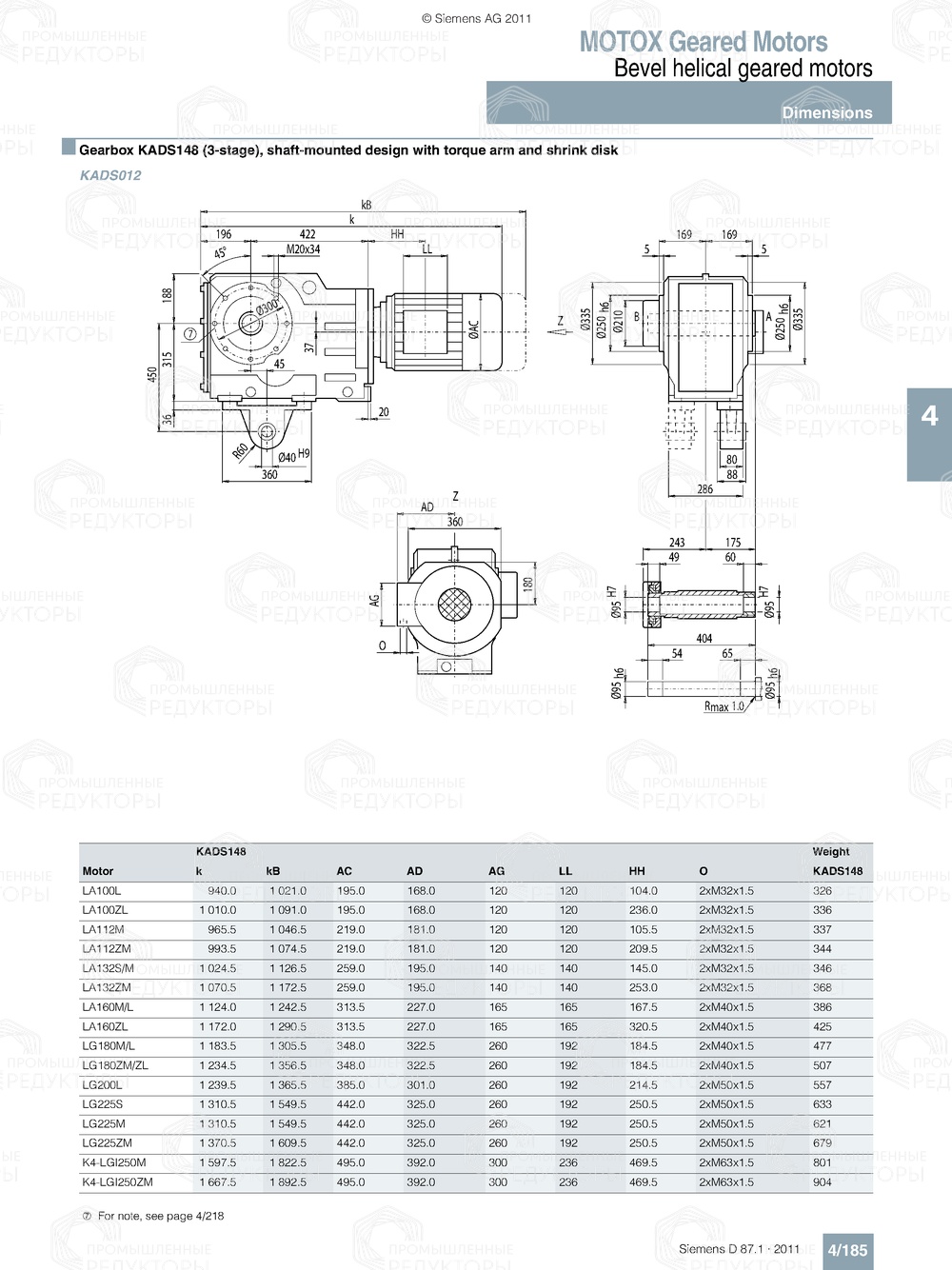 Мотор-редуктор Flender K148 Flender K148